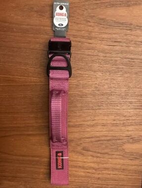 NWT • KONG Nylon Dog Collar with Grab Handle (Pink) • Size Large